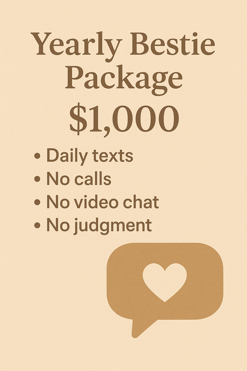 Yearly Virtual Bestie Package